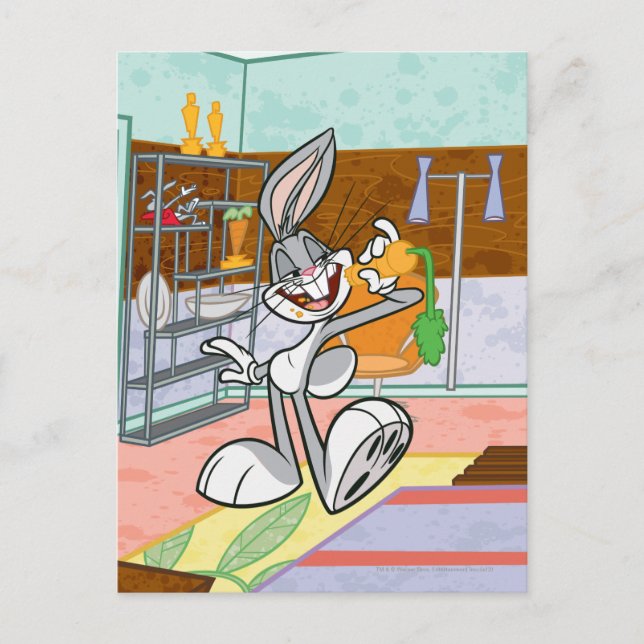 BUGS BUNNY™ With Carrot Postcard (Front)