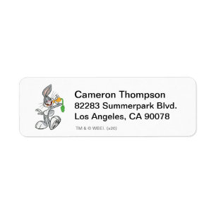 BUGS BUNNY™ With Carrot Return Address Label