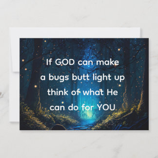 Bugs Butt Light Up Firefly Lightning bug Funny Card