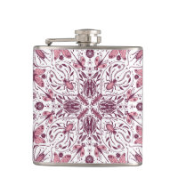 Bugs, dark magenta and pink on white