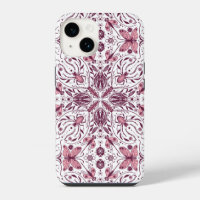Bugs, dark magenta and pink on white