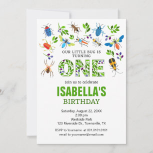 Bugs First Birthday Party Invitation