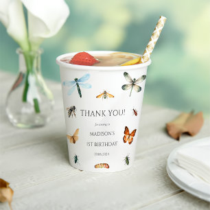 Bugs & Insects Vintage Birthday Party Paper Cups