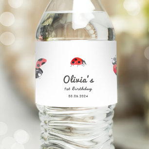 Bugs & Insects Vintage Birthday Party Water Bottle Water Bottle Label