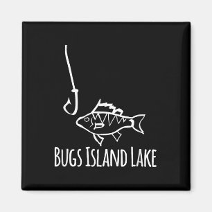 Bugs Island Lake Virginia Fishing Fish Hook Cute F Magnet