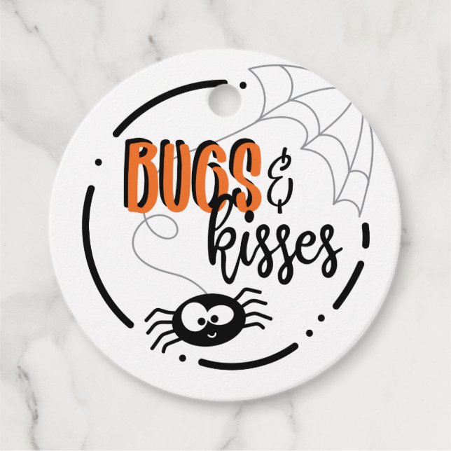 Bugs & Kisses Halloween Gift Tags (Front)