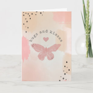 Bugs & Kisses Valentine Butterfly Card