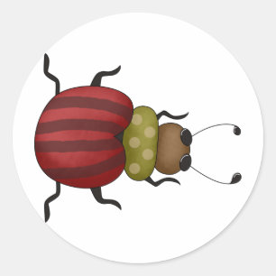 Bugs 'n' Blooms · Beetle Classic Round Sticker