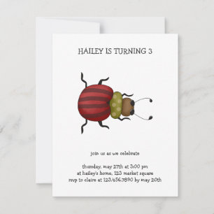Bugs 'n' Blooms · Beetle Invitation