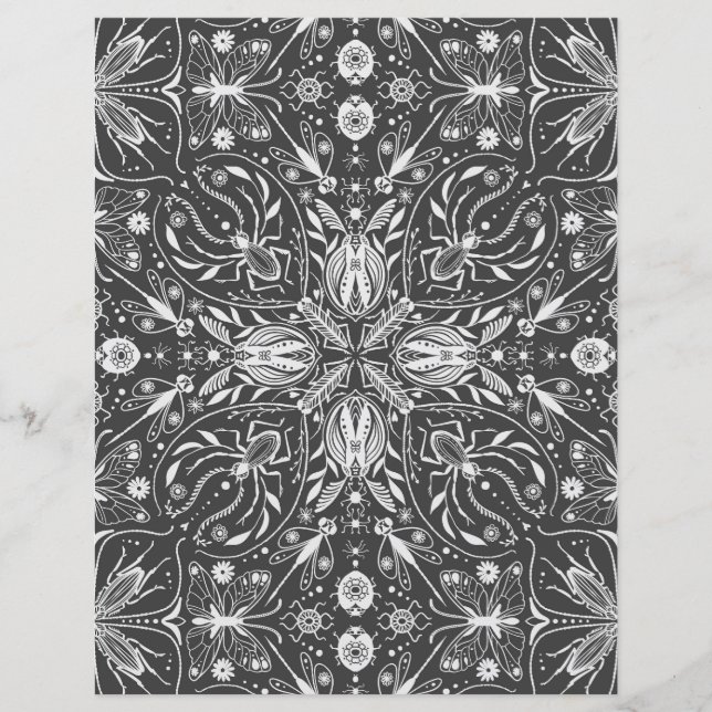 Bugs, off white on black (Front)