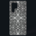 Bugs, off white on black samsung galaxy case<br><div class="desc">Hand-drawn symetrical pattern with various bugs-beetles,  butterflies and spiders</div>
