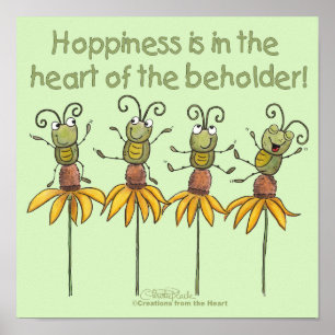 Bugs on Flowers Poster