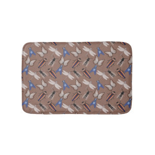 Bugs Pattern Bath Mat