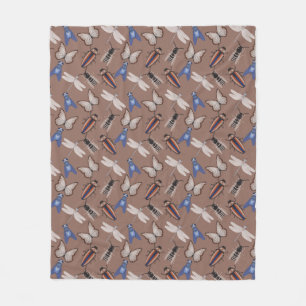 Bugs Pattern Fleece Blanket