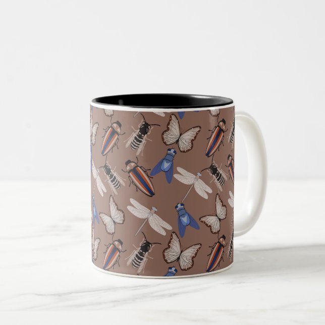 Bugs Pattern Two-Tone Coffee Mug (Front Right)