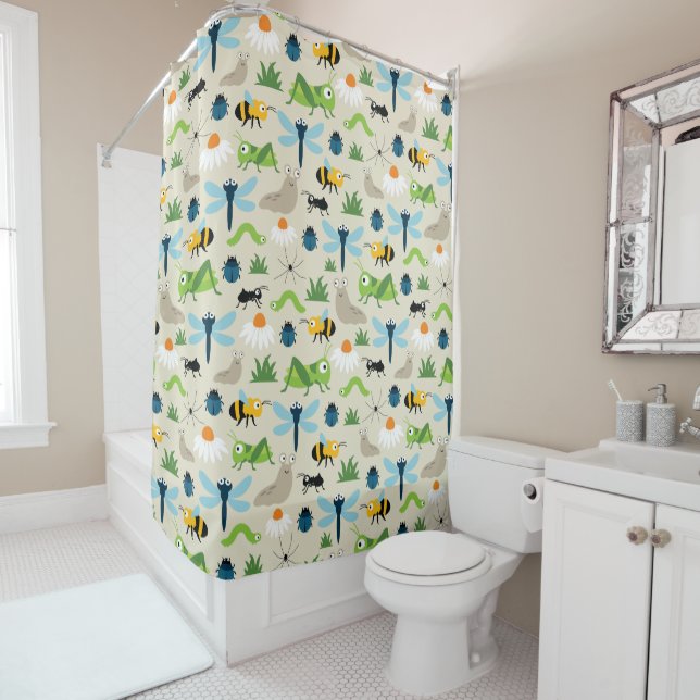 Bugs Shower Curtain (In Situ)