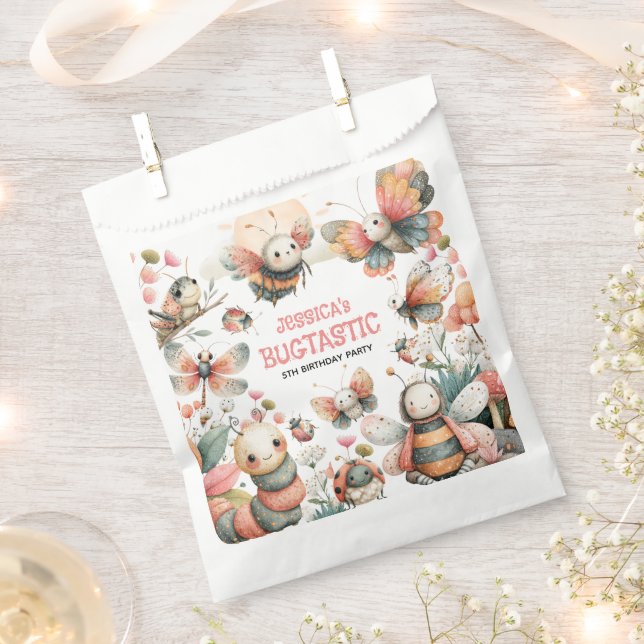 BUGTASTIC Insects Watercolor Bugs Kids' Birthday Favour Bag (Clipped)