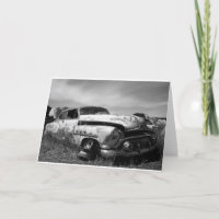 Buick in a Junkyard Greeting Card