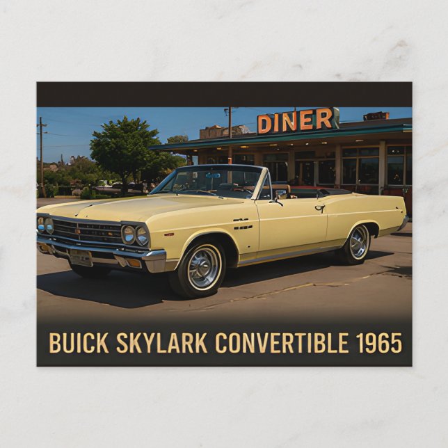 Buick Skylark Convertible 1965 Postcard (Front)
