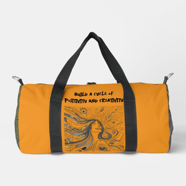 Build a cycle of positivity and creativity duffle duffle bag (Front)