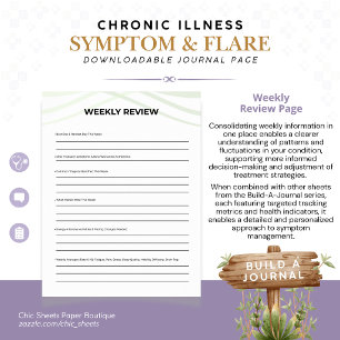 Build-A-Journal Chronic Illness Symptoms & Flares Poster