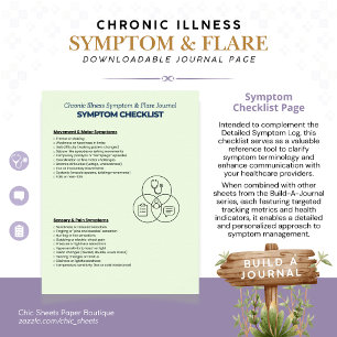 Build-A-Journal Chronic Illness Symptoms & Flares Poster