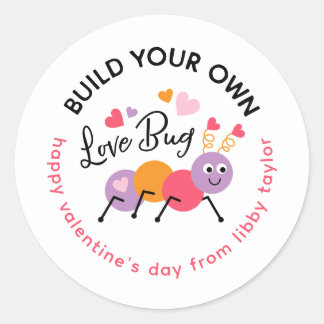 Build a Love Bug Playdough Valentine Label