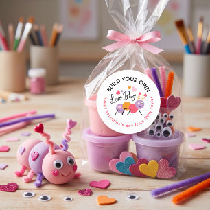 Build a Love Bug Playdough Valentine Label