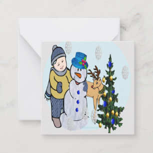 Build A snowman Notecard