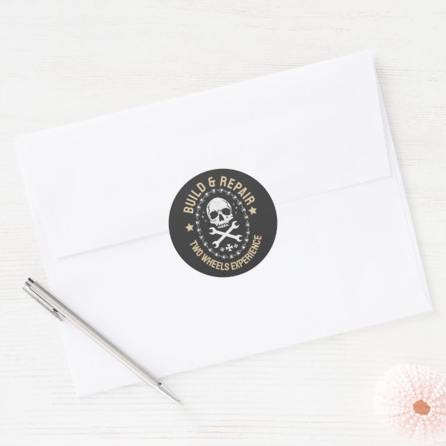 Build and Repair, Tow Wheels Experience  Classic Round Sticker (Envelope)