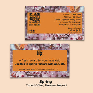 Build Brand Loyalty Thank You! Seasonal Spring  Discount Card
