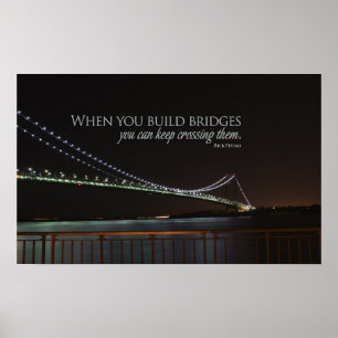 Build Bridges Motivational Poster