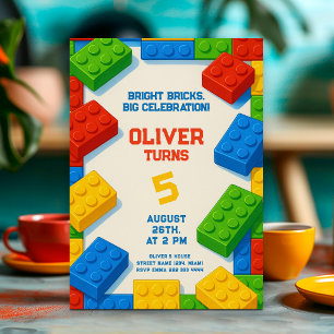 Build & Celebrate – Toy Brick Birthday Invitation