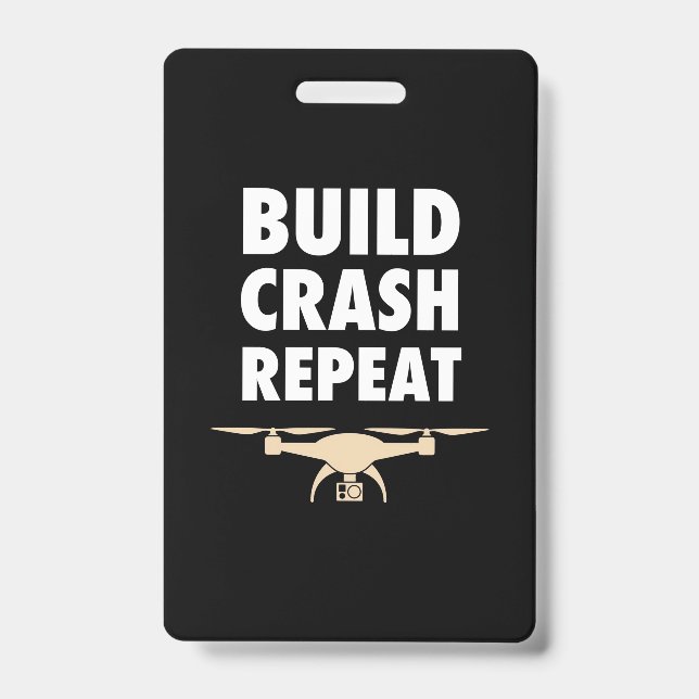 Build Crash Repeat Drone ID Badge (Front)