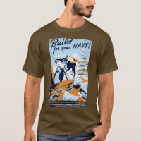 Build for Your Navy WWII Vintage Poster