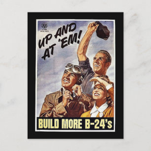 Build More B-24's Postcard