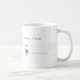 Build. Processing. Wait. Side view Coffee Mug