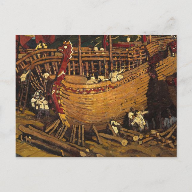 Build the Boats, 1903 by Nicholas Roerich Postcard (Front)