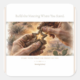 Build the Meaning Where You Stand Sticker