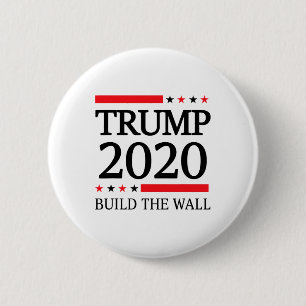Build The Wall Donald Trump 6 Cm Round Badge