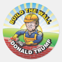 BUILD THE WALL DONALD TRUMP BRICK LAYER MASON USA