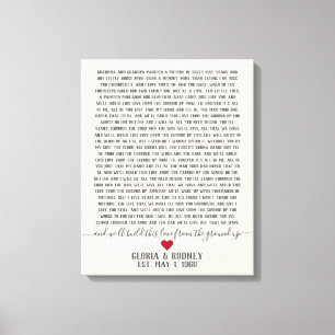 Build this love from the ground up anniversary gif canvas print