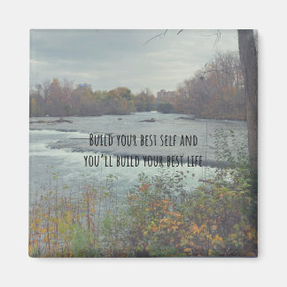 Build Your Best Self Cute Quote Magnet