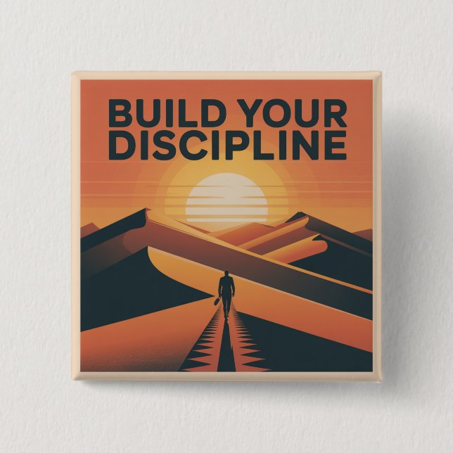 Build Your Discipline 15 Cm Square Badge (Front)