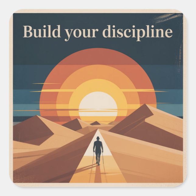Build Your Discipline Square Sticker (Front)