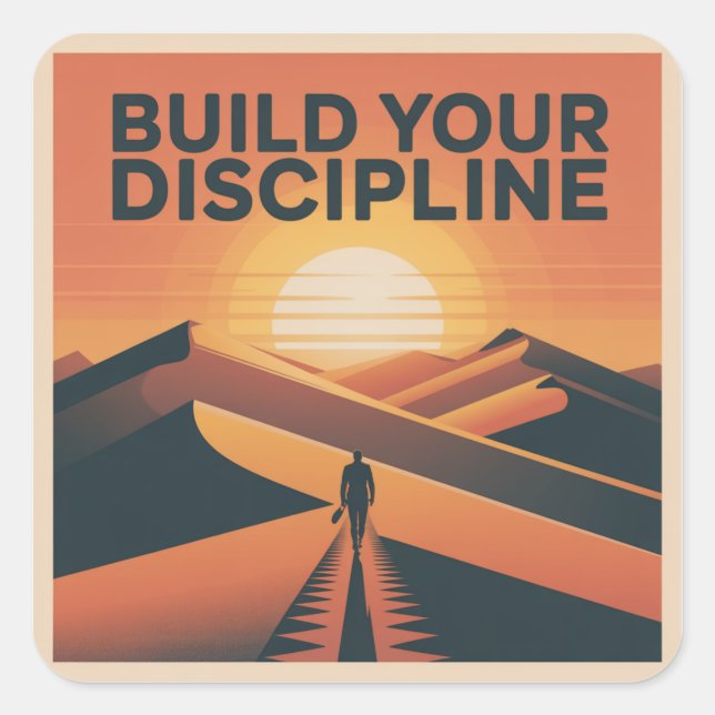 Build Your Discipline Square Sticker (Front)