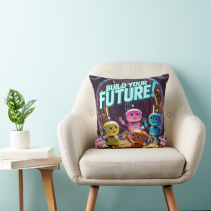 Build Your Future with Kids in Space Cushion