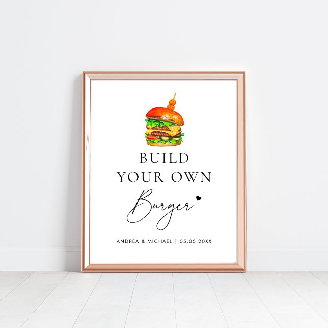 Build Your Own Burger Bar Wedding Sign (Creator Uploaded)