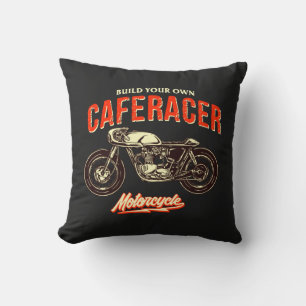 Build Your Own Caferacer Motorcycle on Black Cushion