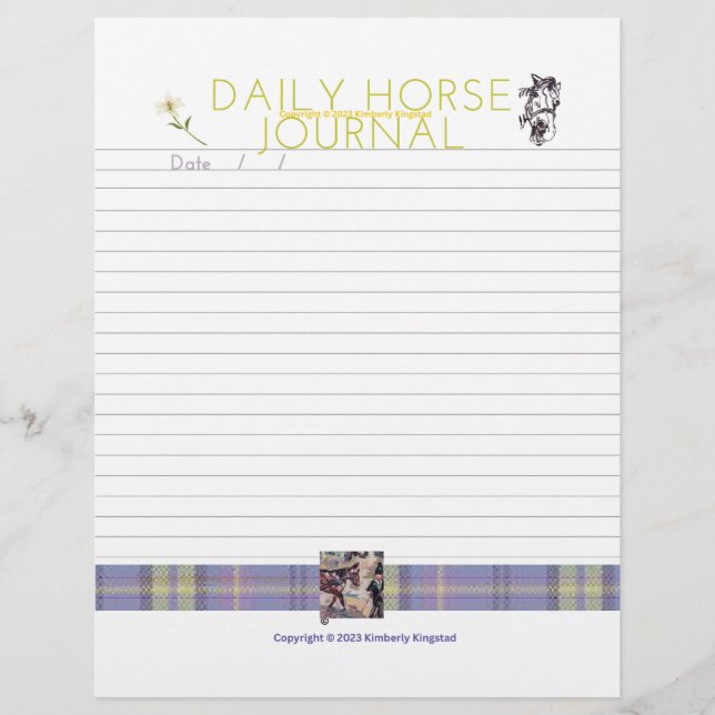 build your own donkey journal custom letterhead (Front)